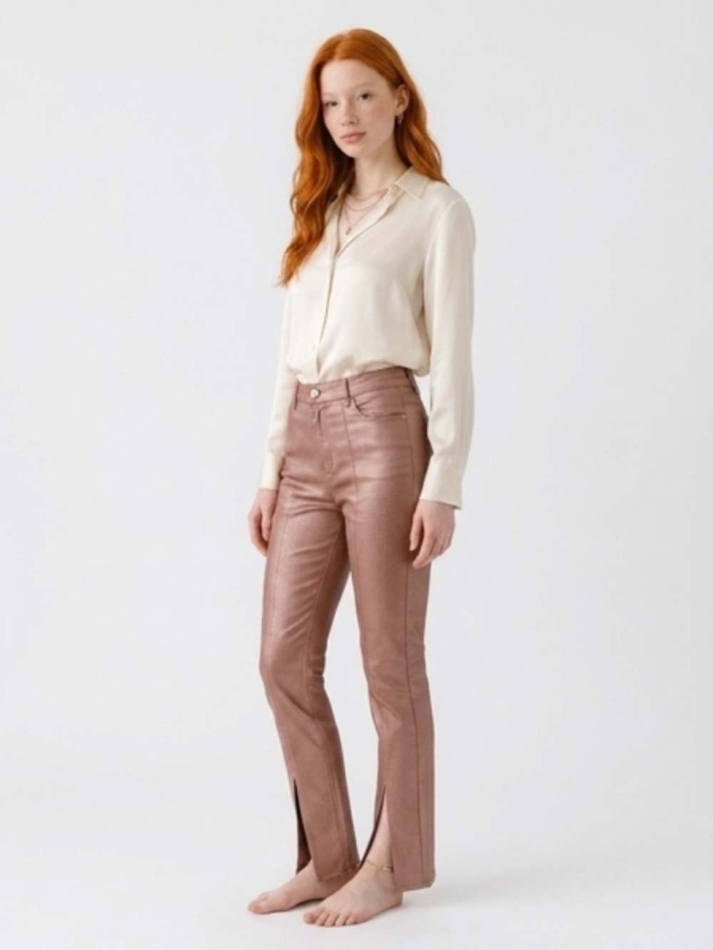 Shinestar Faux Leather Skinny Jeans